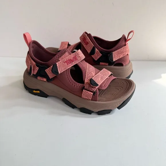 TEVA WOMEN GRANDVIEW MAX MAHOGANY / DAHLIA HIKING SANDALS US 8 / EU 39 / UK 6