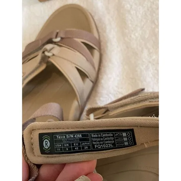 Teva Women's Tirra Hiking Sandals Neutral Multi Tan 4266‎ EU 42 US 11 NEW IN BOX