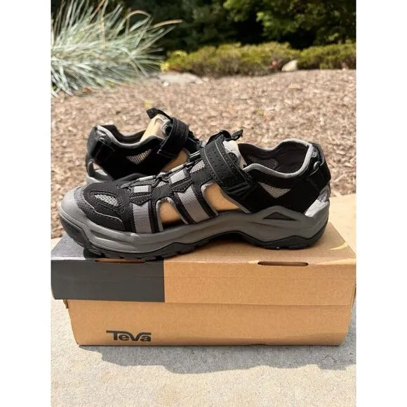 Teva Omnium 2 Black Strap Trail Hiking Sport Sandals Mens Size 9 New in Box