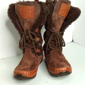The North Face Women's Brown Waterproof/Insulated Suede Boots - 8.5