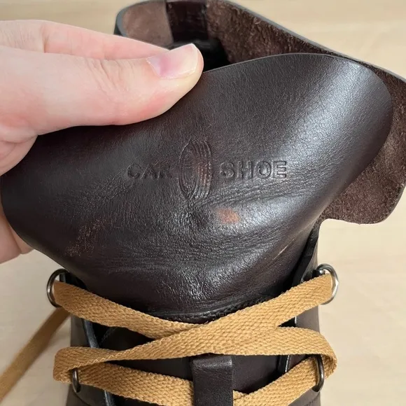 The Original Car Shoe Leather Lace Up Ankle Length Boots Size 9.5 Gorpcore