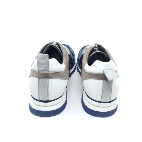 The Tyler Blue Vince Sneaker Blue Leather Mesh Shoes Mens EUR 44/US 10.5