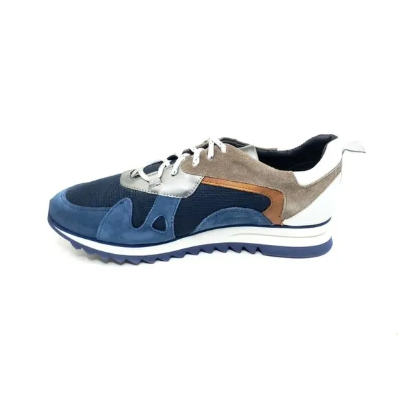 The Tyler Blue Vince Sneaker Blue Leather Mesh Shoes Mens EUR 44/US 10.5