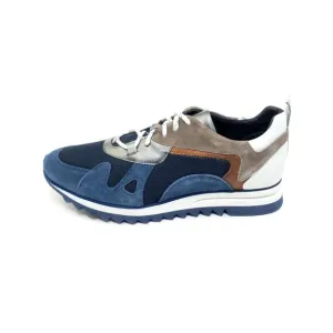 The Tyler Blue Vince Sneaker Blue Leather Mesh Shoes Mens EUR 44/US 10.5