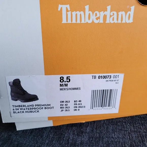 Timberland black suede leather waterproof boots New in Box