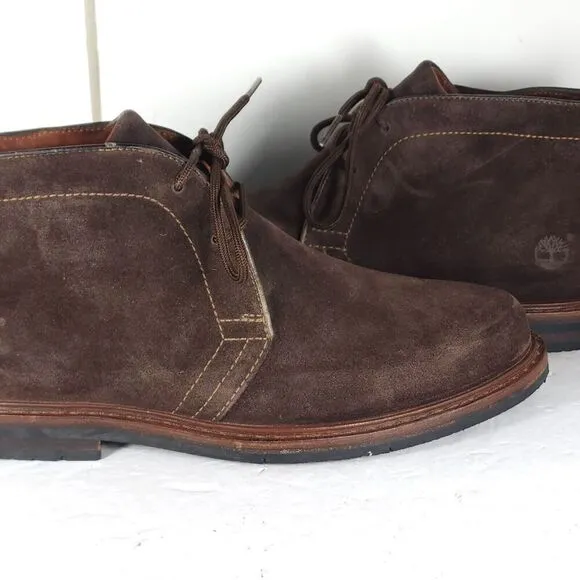 Timberland Boot Company Men’s US 10W Black Suede Leather Ankle Chukka Boots