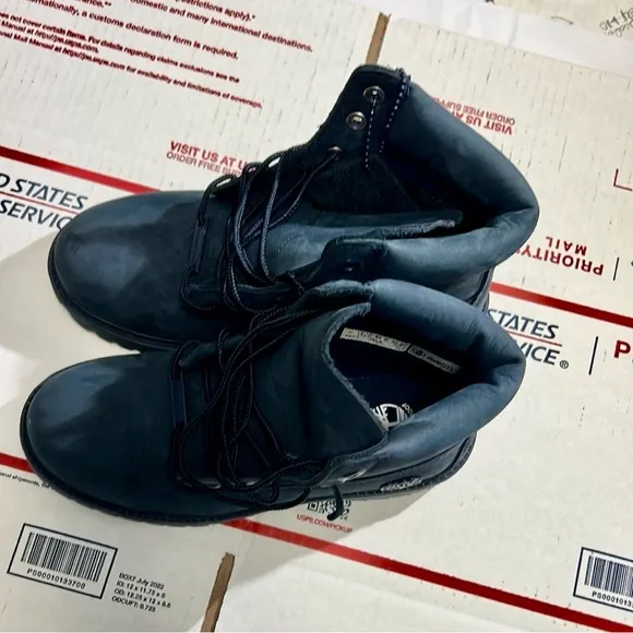 Timberland Dark Blue Suede Boots