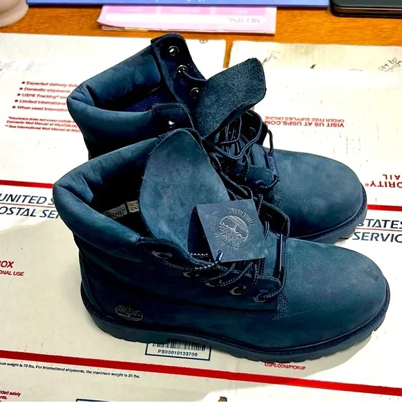Timberland Dark Blue Suede Boots