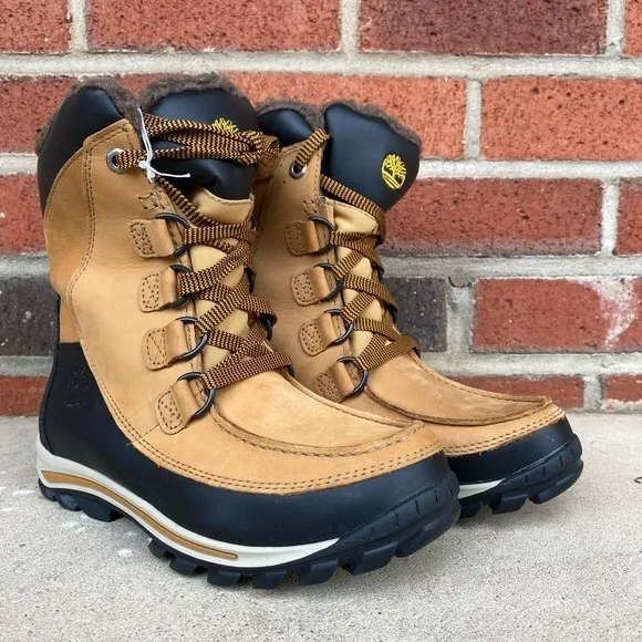 Timberland Junior Ridge ChillBerg Snow Boots Waterproof Wheat 3591R