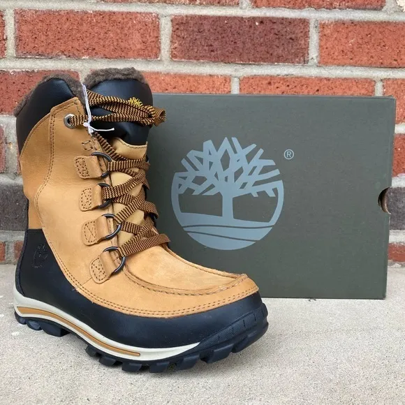 Timberland Junior Ridge ChillBerg Snow Boots Waterproof Wheat 3591R