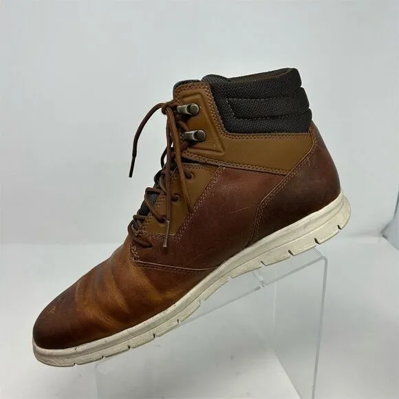 Timberland Men's Graydon Sneaker Brown Leather Boot Size 11 Casual Ankle Lace Up