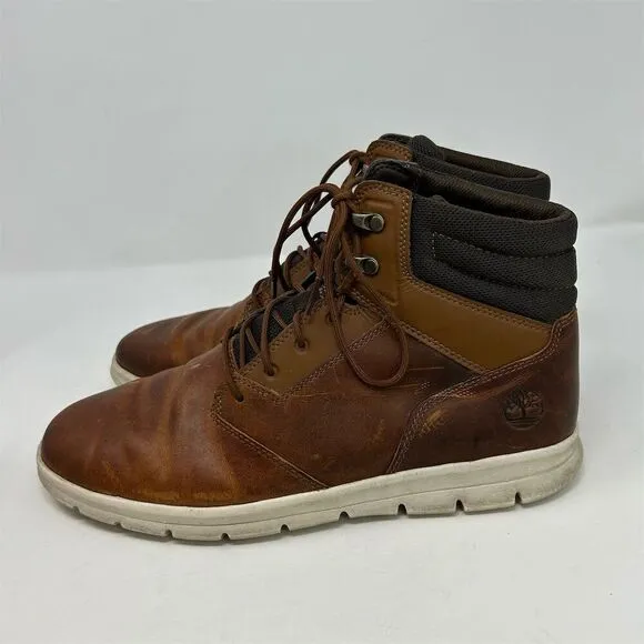 Timberland Men's Graydon Sneaker Brown Leather Boot Size 11 Casual Ankle Lace Up