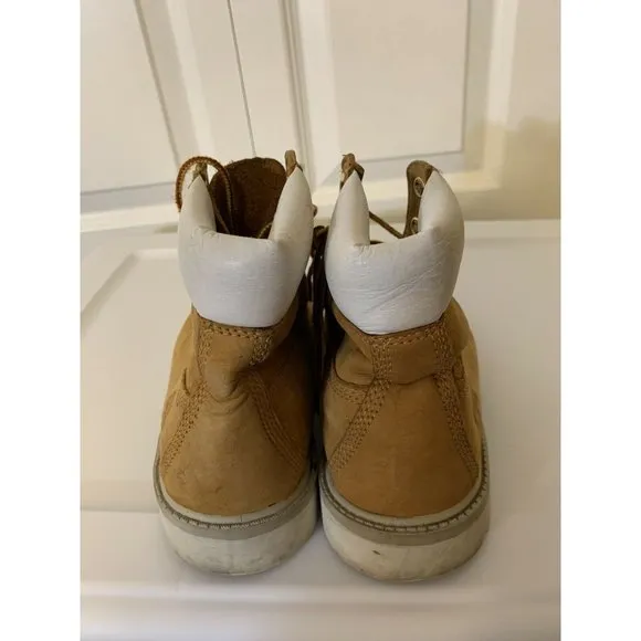 TIMBERLAND Men's Sz 5‎ Wheat White Suede Boots Rare Color Combo
