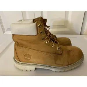 TIMBERLAND Men's Sz 5‎ Wheat White Suede Boots Rare Color Combo