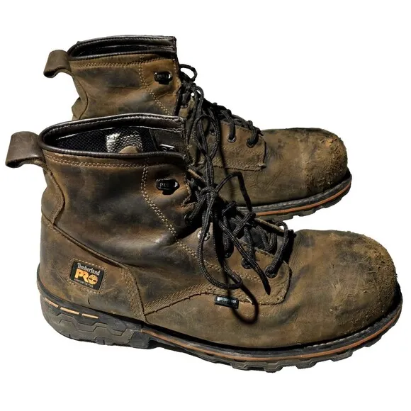 Timberland Pro Boondock Boots Brown Mens 15W Composite Toe Waterproof Work Shoes