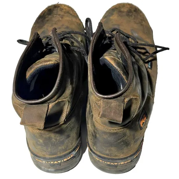 Timberland Pro Boondock Boots Brown Mens 15W Composite Toe Waterproof Work Shoes