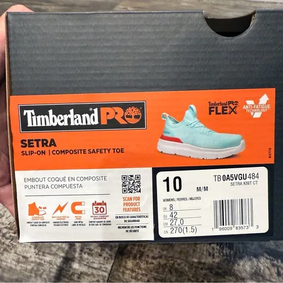 Timberland PRO Setra Knit Composite Safety Toe Slip On Shoes Womens Size 10 NIB