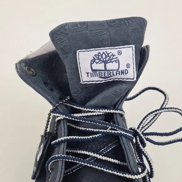 Timberland Roll Top Thermal Little Kids Boots Navy Leather