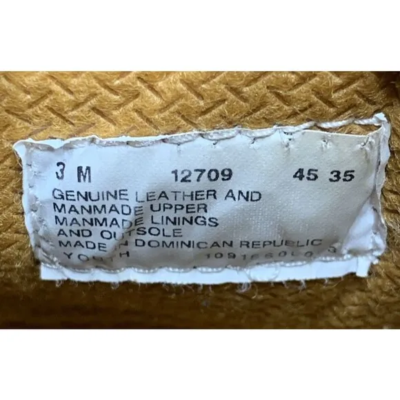 Timberland Wheat Nubuck Insulated Waterproof Boots 12709 Youth Kids Size 3