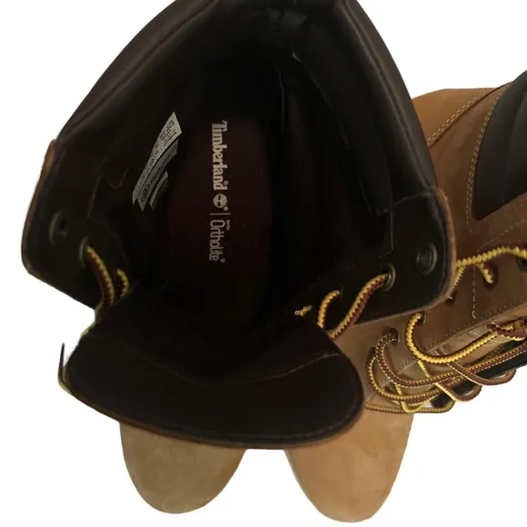 Timberland Women's Tan Boots Lace Up Heel Women’s Size 8