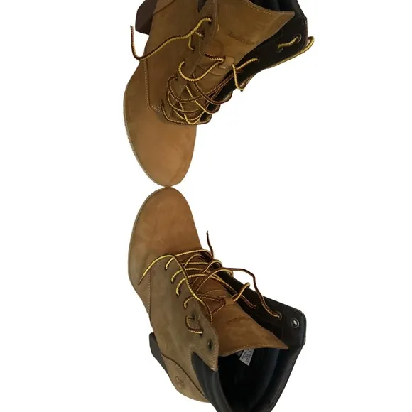 Timberland Women's Tan Boots Lace Up Heel Women’s Size 8