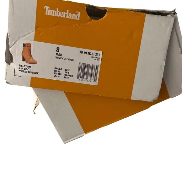 Timberland Women's Tan Boots Lace Up Heel Women’s Size 8