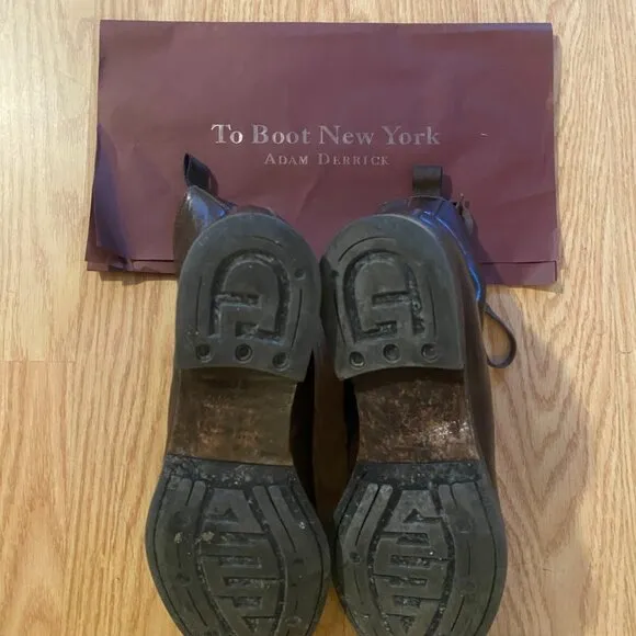 TO BOOT NEW YORK  Brown Leather Boots Sz 7.5 - Fit larger - Great Condition!