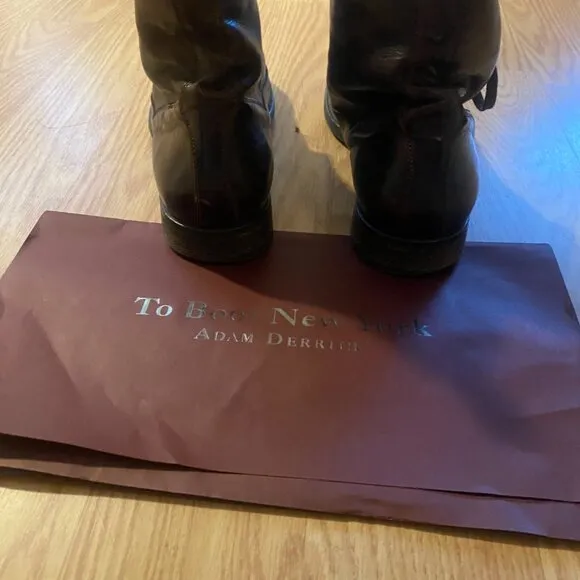 TO BOOT NEW YORK  Brown Leather Boots Sz 7.5 - Fit larger - Great Condition!