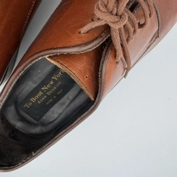 To Boot New York Men’s Declan Plain Toe Derby Shoes Made in Italy Size 10