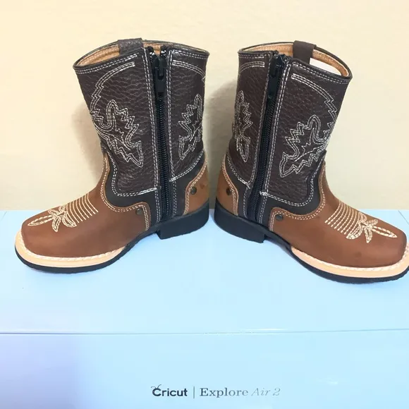 Toddler Boys Carreta Leather Boots Brown/Tan