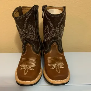 Toddler Boys Carreta Leather Boots Brown/Tan