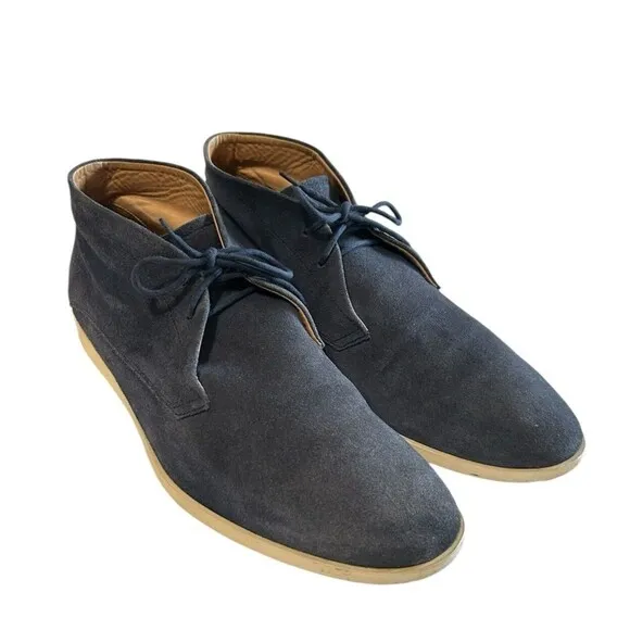 TODS Men's Grayish Blue Suede Leather Chukka Ankle Boots Italy Size UK 8…