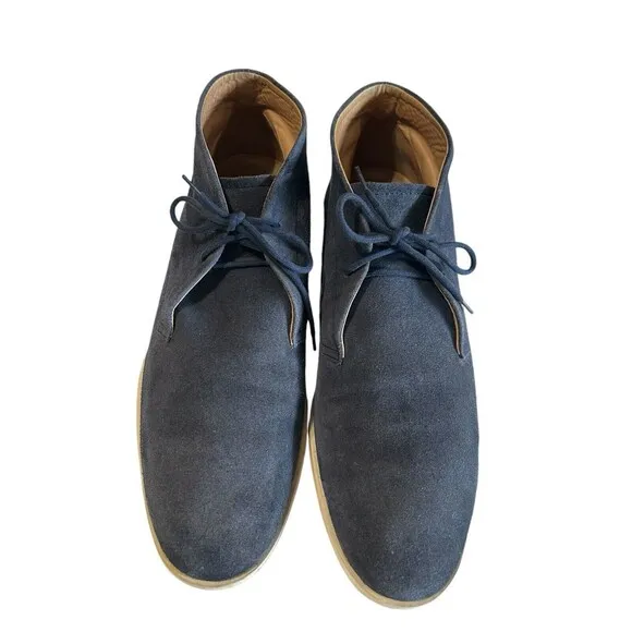 TODS Men's Grayish Blue Suede Leather Chukka Ankle Boots Italy Size UK 8…
