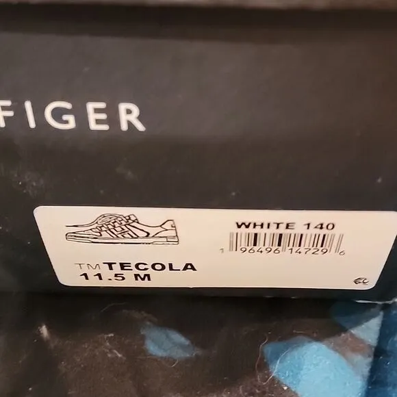 Tommy Hilfiger Men's White and Black Sneakers Tecola 👟 size 11.5 perfect condit