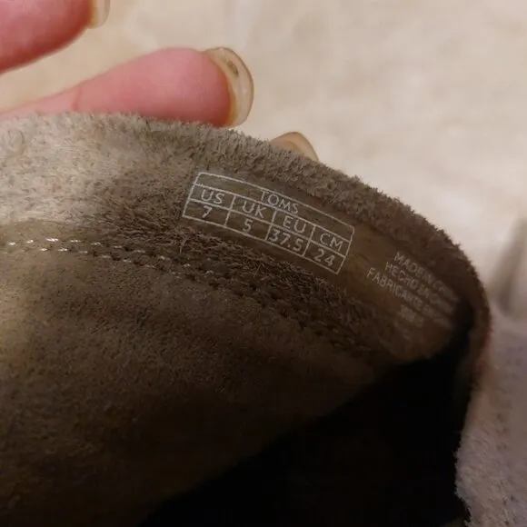 Toms lunata suede boots size 7