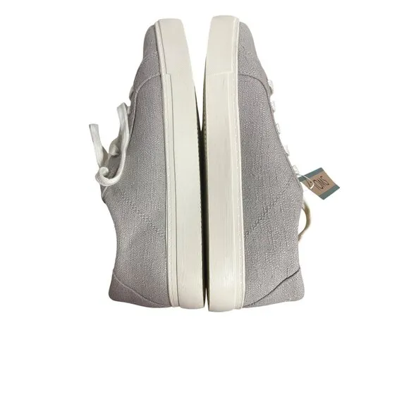Toms Womens Kameron Lace-Up Shoes Drizzle Grey Two-Tone Slub Size 9
