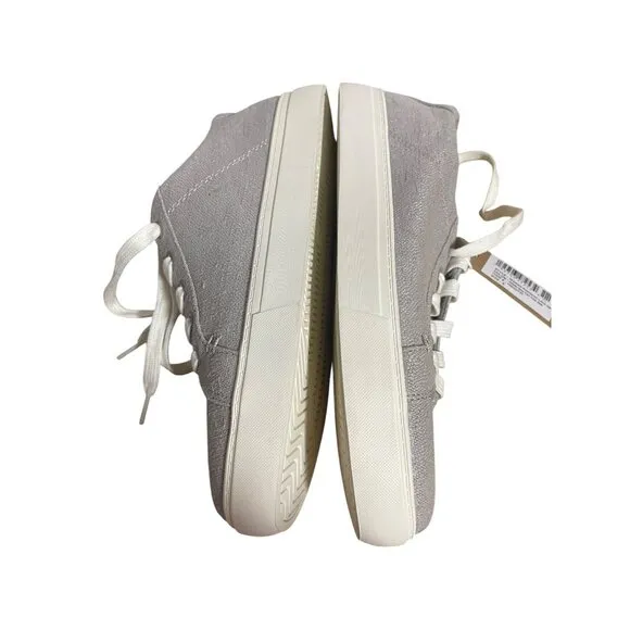 Toms Womens Kameron Lace-Up Shoes Drizzle Grey Two-Tone Slub Size 9