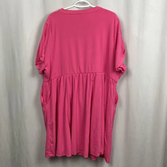 TORRID Mini Washable Gauze Hi Low Waist Tunic Dress - Sangria Sunset - Size 3X