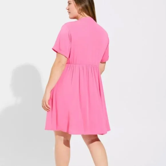 TORRID Mini Washable Gauze Hi Low Waist Tunic Dress - Sangria Sunset - Size 3X