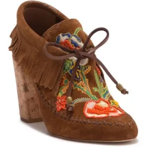 🆕Tory Burch Huntington Tasseled Embroidered Booties