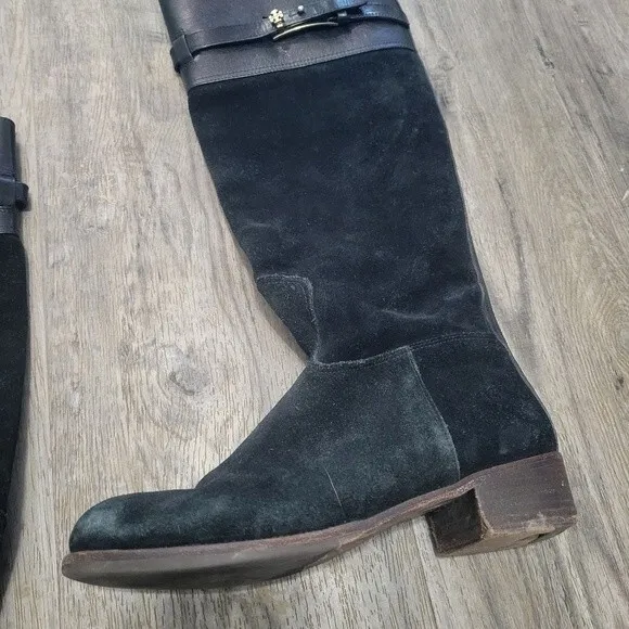 Tory Burch Jenna suede zip riding boots