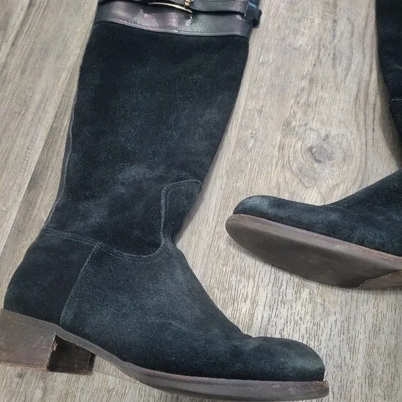 Tory Burch Jenna suede zip riding boots