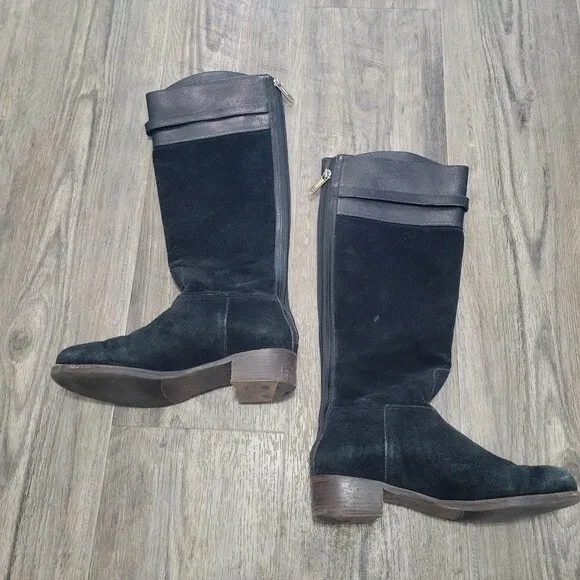 Tory Burch Jenna suede zip riding boots