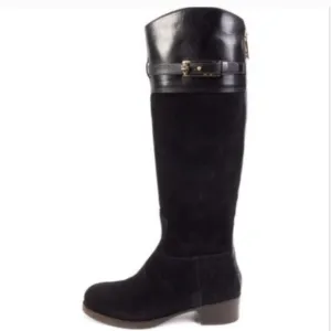 Tory Burch Jenna suede zip riding boots