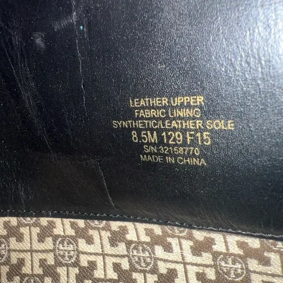 Tory Burch Kiernan Leather Knee High Black Riding Boots Gold Tory Logo Sz 8.5