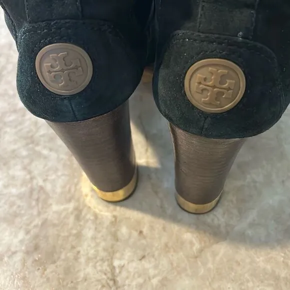 TORY BURCH Heeled Black Suede Boots