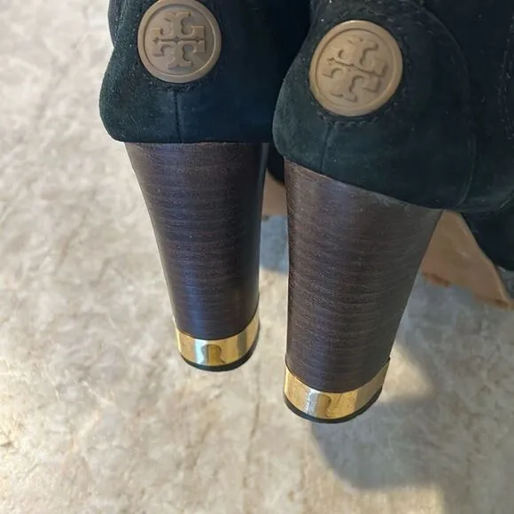 TORY BURCH Heeled Black Suede Boots