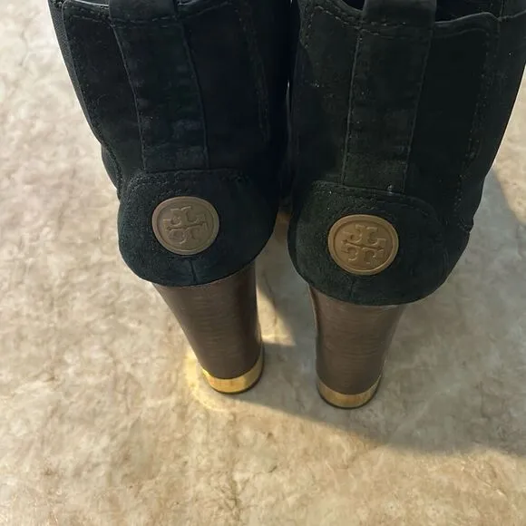 TORY BURCH Heeled Black Suede Boots