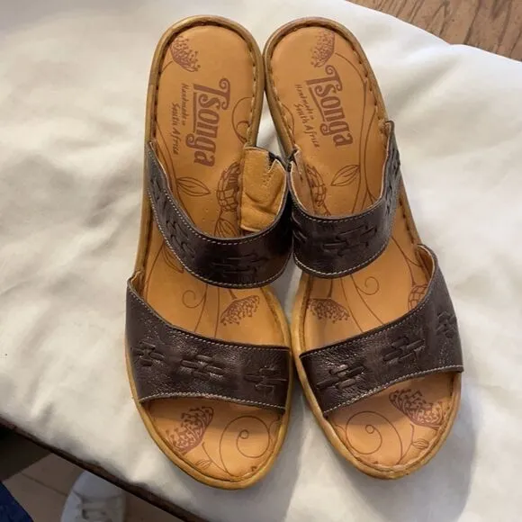 TSONGA PEWTER/BRONZE MULES.  LIGHTWEIGHT.  COMFY.  NEW