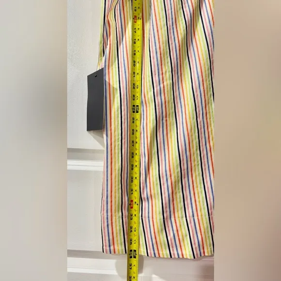 Tuckernuck Pomander Place Flutter Sleeve Dress XXL NWT Rainbow Stripe Cotton